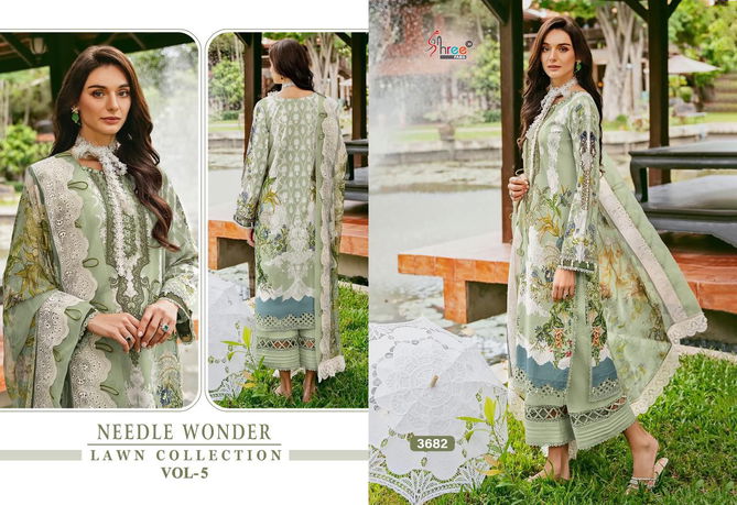 Needle Wonder Lawn Collection Vol 5 By Shree Cotton Pakistani Suits Wholesale Online
